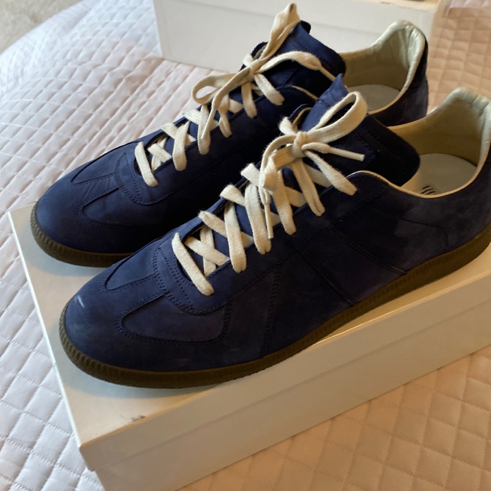 Mens Maison Margiela low suede sneakers size 45 (size 11)